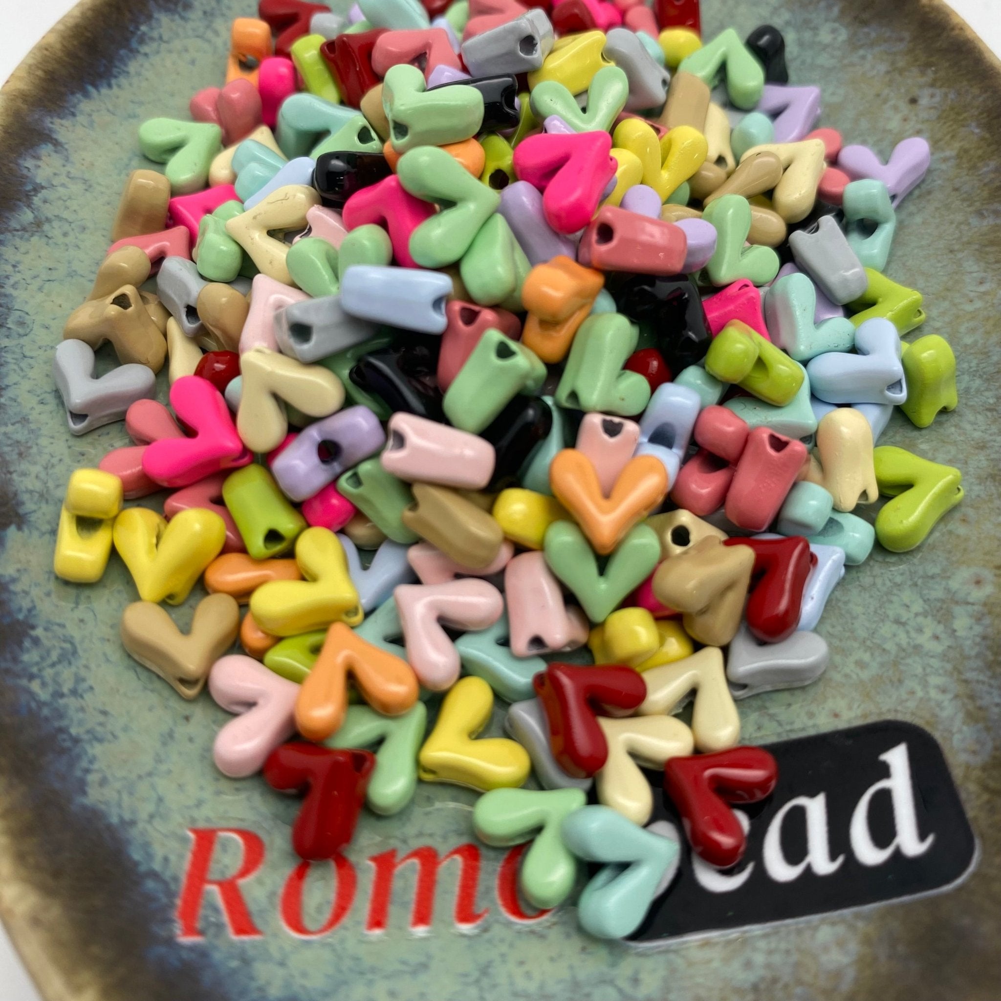 209. Charm heart beads - Romo bead